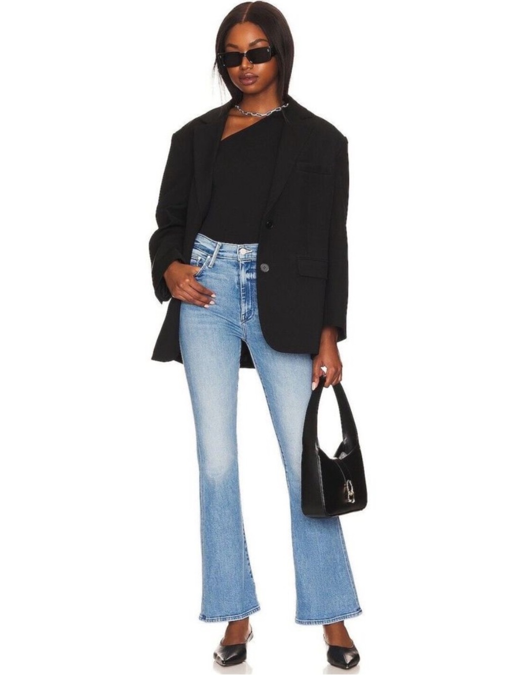 Mother Jeans The High Waisted Weekender Skimp in We The Animals